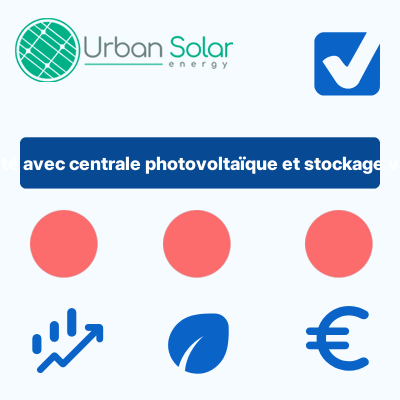 Electricité avec centrale photovoltaïque et stockage virtuel d'Urban Solar Energy