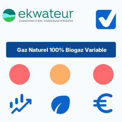 Gaz Naturel 100% Biogaz Variable d'Ekwateur Gaz Naturel 100% Biogaz Variable d'Ekwateur