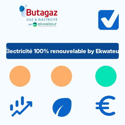 Électricité 100% renouvelable by Ekwateur de Butagaz