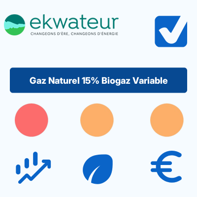 Gaz Naturel 15% Biogaz Variable d'Ekwateur