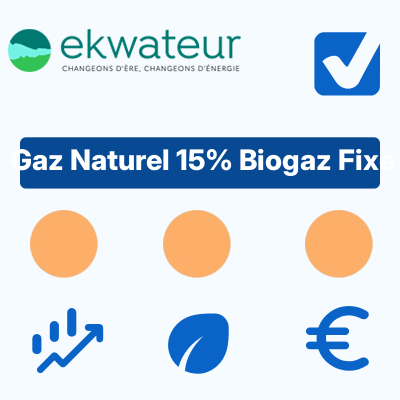 Gaz Naturel 15% Biogaz Fixe d'Ekwateur