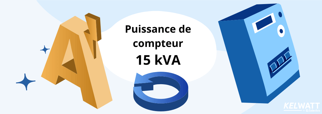 15 kva kw puissance compteur