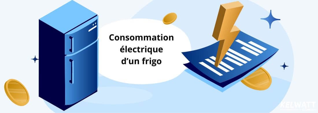 consommation frigo electricite par jour heure kwh watt