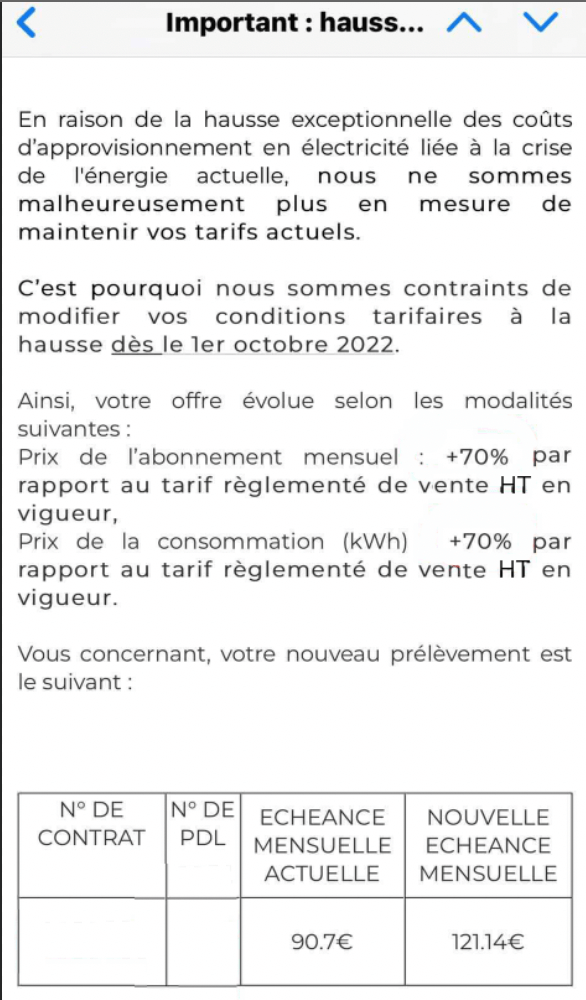 email augmentation cdiscount energie octobre 2022 email augmentation cdiscount energie octobre 2022