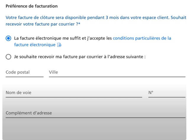 Résiliation contrat edf etape 7