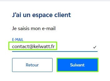connexion à l'espace client mon compte EDF pour résilier en ligne