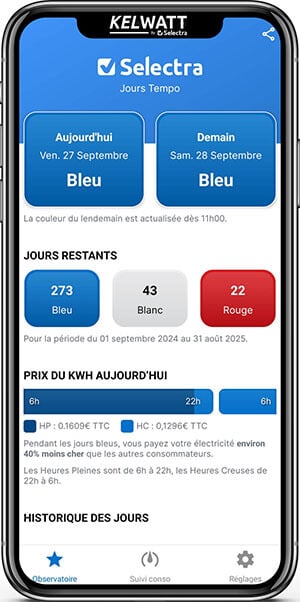 application tempo selectra