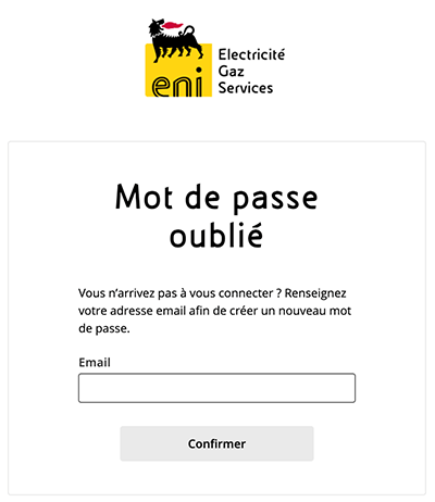eni espace client mot de passe oublié fournisseur