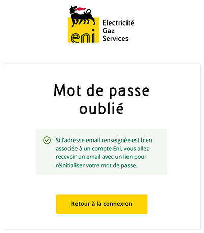 eni espace client mot de passe oublié fournisseur
