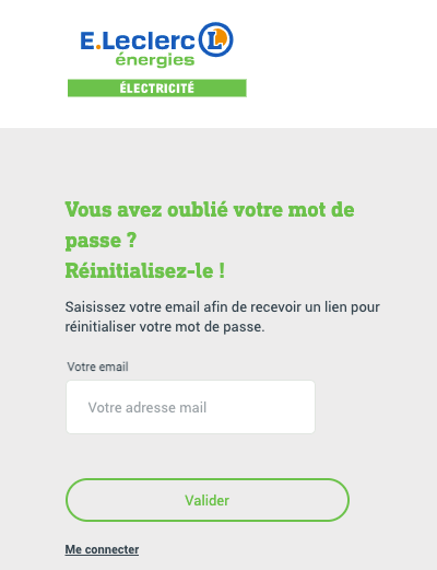 leclerc énergie mon compte mot de passe oublié perdu