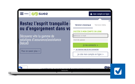 Espace client mon compte Suez