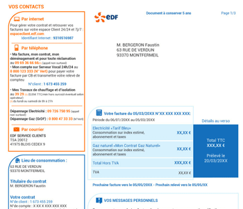 Facture EDF