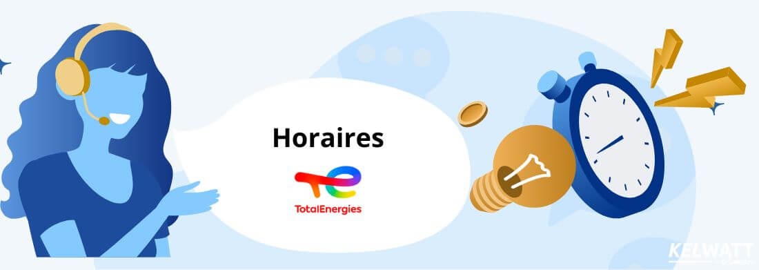 horaires heures d'ouverture totalenergeis total direct energie