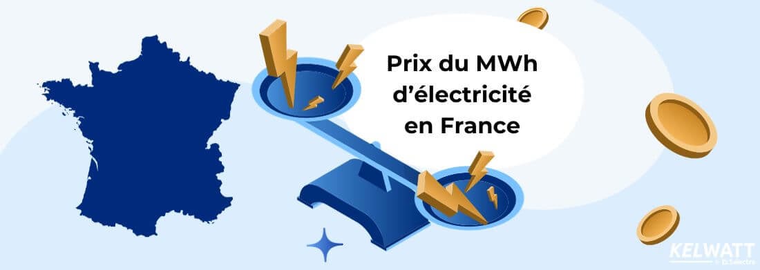 Prix du mégawatt heure (MWh) d'électricité en France