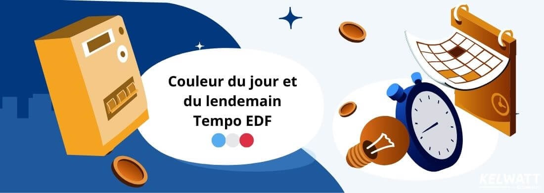 Calendrier Tempo EDF Couleur du jour et du lendemain 2024