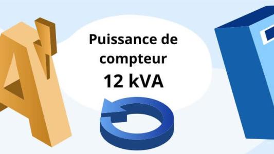 puissance compteur 12 kva kw