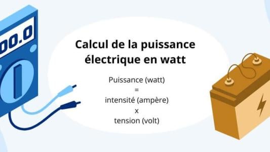 calcul puissance electricique en watt formule