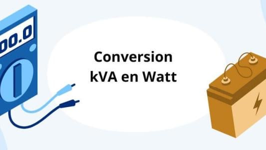 conversion kva en watt