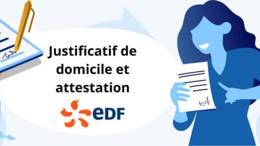 Justificatif domicile EDF : télécharger / obtenir l'attestation