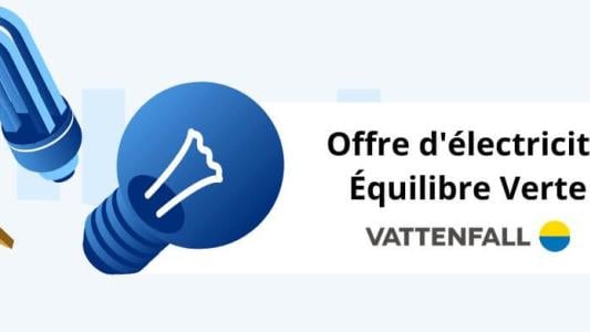 offre électricité équilibre verte vattenfall 5%