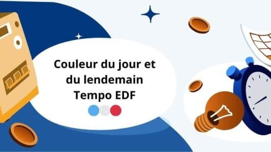 tempo edf couleur jour aujourd'hui demain bleu blanc rouge